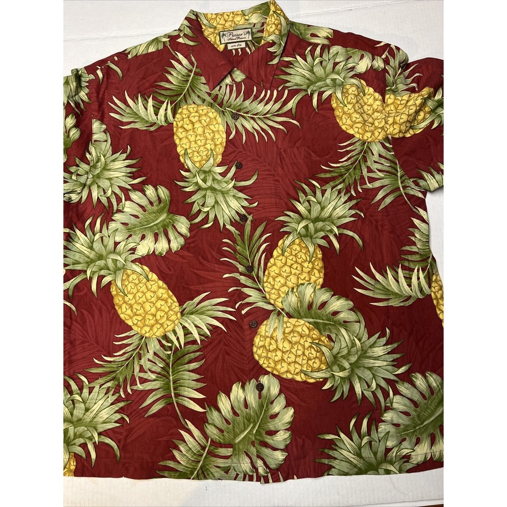 Pusser's Island Reserve Button Up Hawaiian Shirt Men's LG Pineapples Beach - Picture 3 of 13